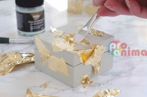Метални късчета фолио за декорация Art Deco 1 g Сребро