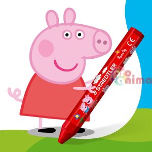 Пастели Staedtler Noris Junior Peppa Pig 6 цвята + шпатула