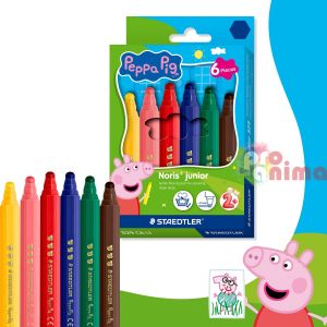 Флумастери Staedtler Noris Junior Peppa Pig 6 цвята