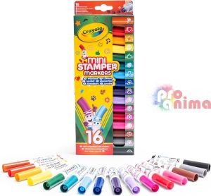 Комплект мини маркери с печати Crayola 16 цвята 