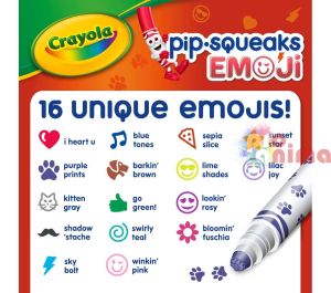 Комплект мини маркери с печати Crayola, 16 цвята