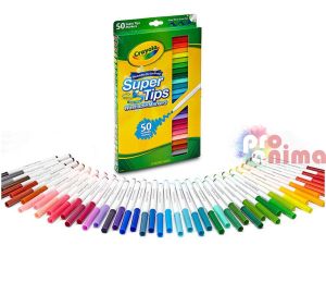 Флумастери Crayola Super Tips Измиващи се 50 цвята