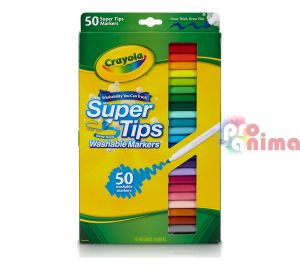 Флумастери Crayola Super Tips Измиващи се 50 цвята