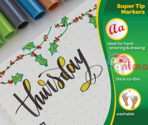 Флумастери Crayola Super Tips Измиващи се 100 цвята