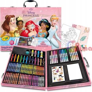 Комплект за рисуване в куфарче Crayola 115 части Disney Princess