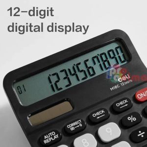 Калкулатор Deli EM18C Настолен с 12 цифрен дисплей Черен