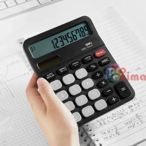 Калкулатор Deli EM18C Настолен с 12 цифрен дисплей Черен