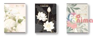 Тетрадка Black&White Широки редове A4 60 листа Шита Floral Lines