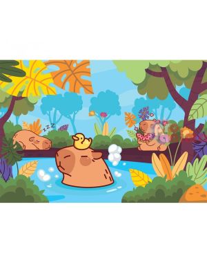 Детски пъзел в цилиндър Capybara, 100 части