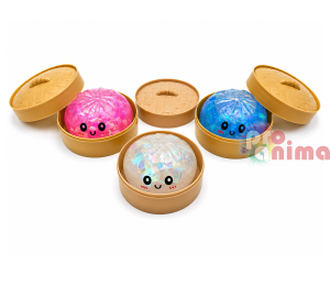 Mystery скуиши дъмплинг Glitter 8.5 cm | Блестяща антистрес играчка с изненада