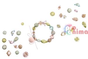 Mъниста за декорация Акрилни 40 g Винтидж бижута