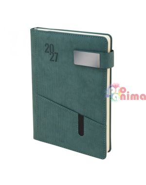 Бележник с дати 2027 с плочка | магнит и джоб за GSM 14.5 × 21 cm Различни цветове