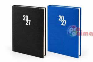Бележник с дати 2027 14 х 20 cm Книговинил 168 листа Черен и син