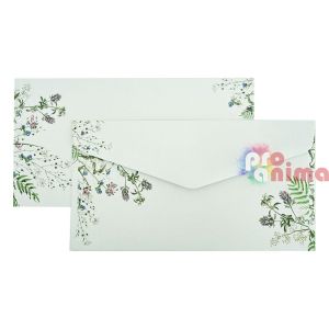 Плик DL 11 x 22 cm 120 g/m2 Детелина | Clover Flower 10 бр.
