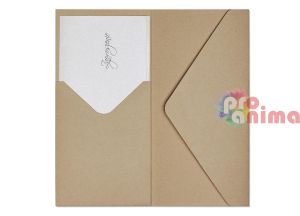 Плик DL 11 x 22 cm 220 g/m2 Nature Тъмнобежов 5 бр.